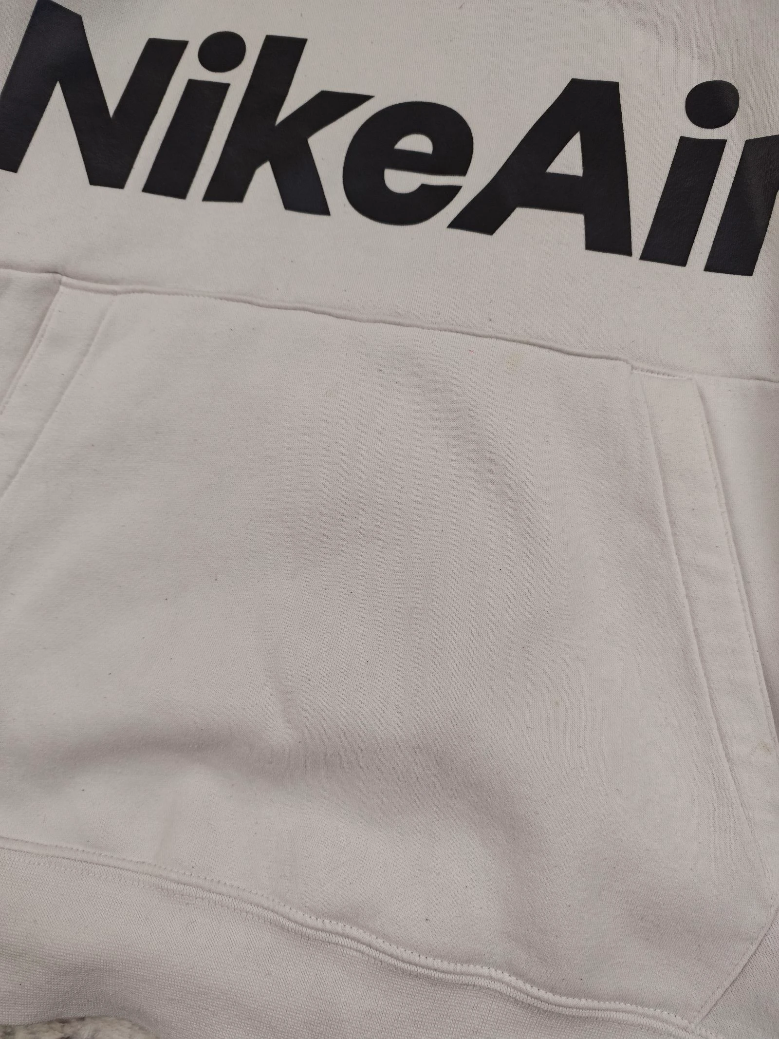 Moletom com capuz Nike Air branco cinza forrado Streetwear Y2K tamanho M – photo 5